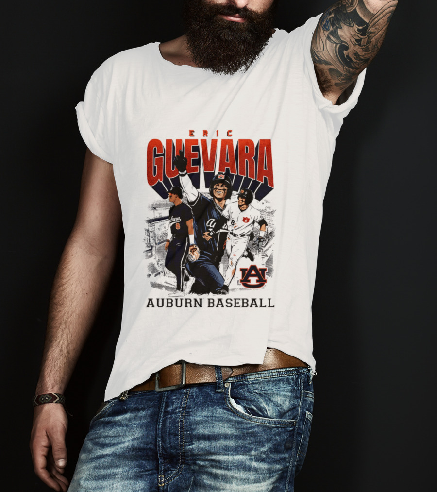 Eric Guevara Auburn Baseball Tigers Skyline T-Shirt