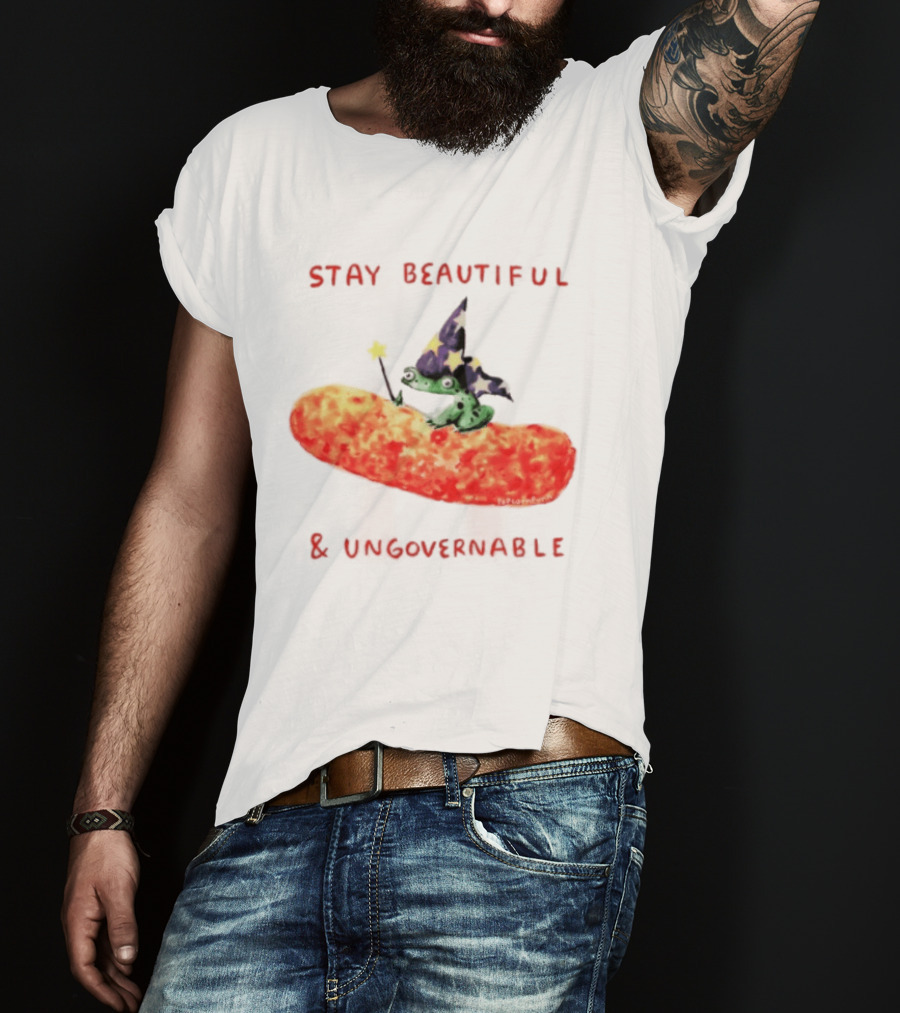 Stay Beautiful Ungovernable Wizard Frog Cheese Magic T-Shirt