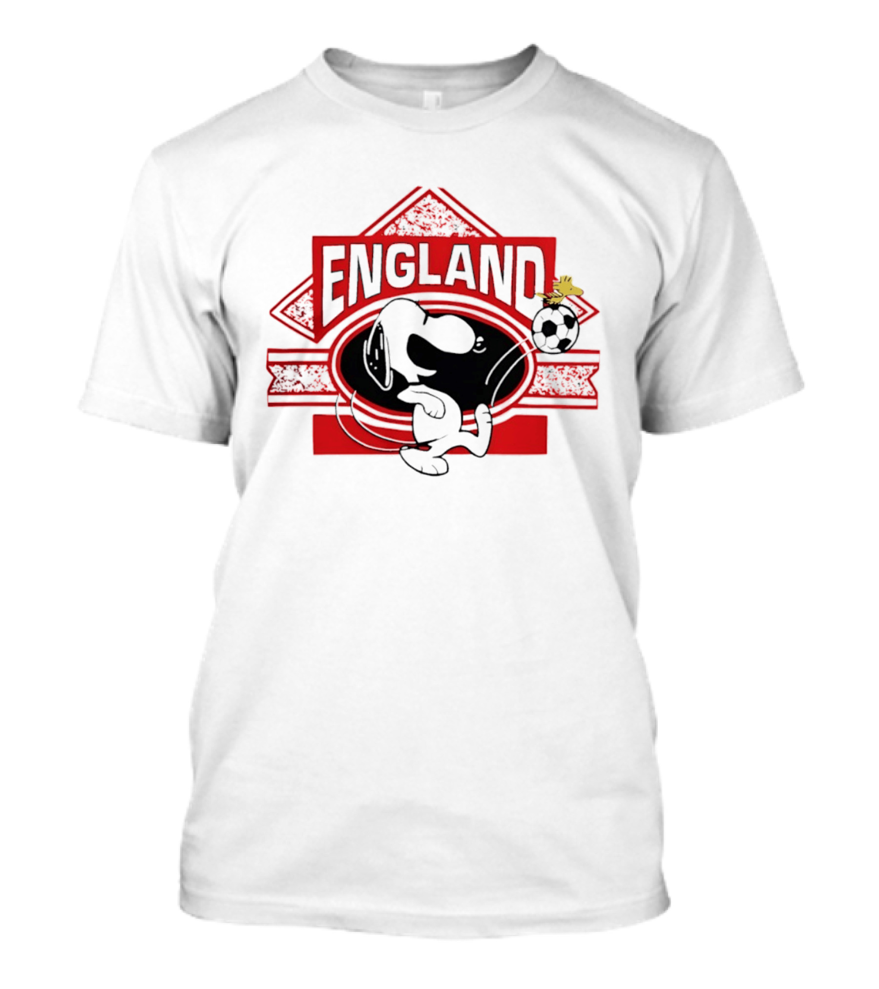 Snoopy Woodstock Peanuts England Soccer Football Collaboration T-Shirt