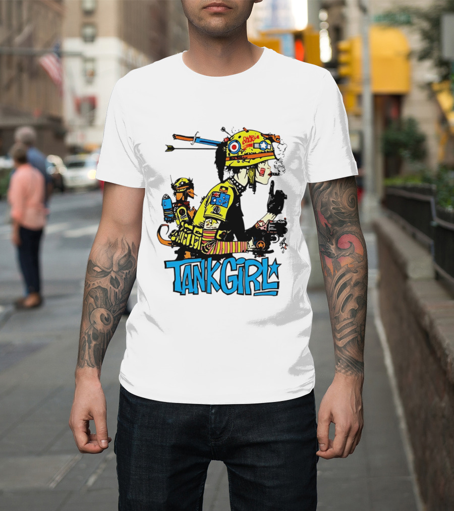 Tank Girl Vol 2 Comic Graphic With Booga And Classic Helmet T-Shirt