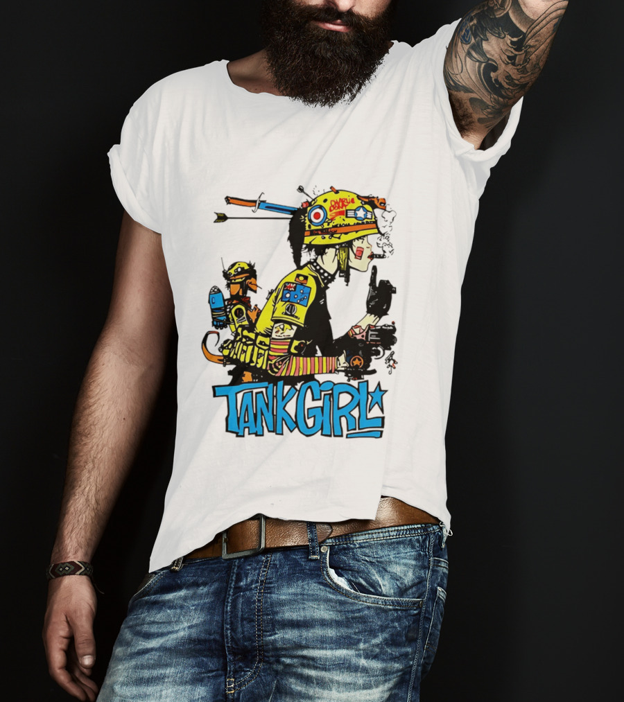 Tank Girl Vol 2 Comic Graphic With Booga And Classic Helmet T-Shirt