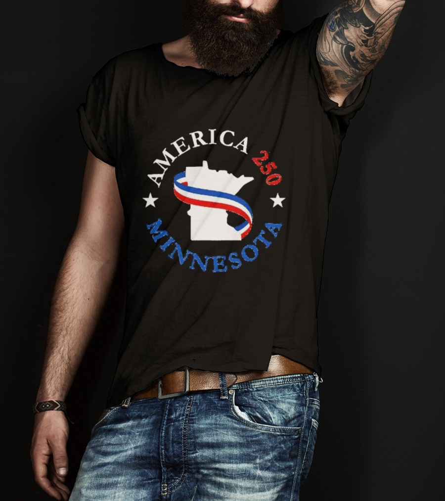 America 250 Minnesota State Celebration Patriot Stars T-Shirt