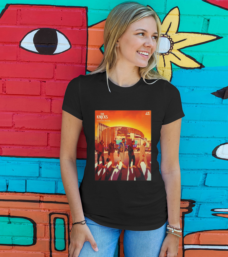 The Knicks Garden Road New York Knicks Madison Square Garden Abbey Road T-Shirt