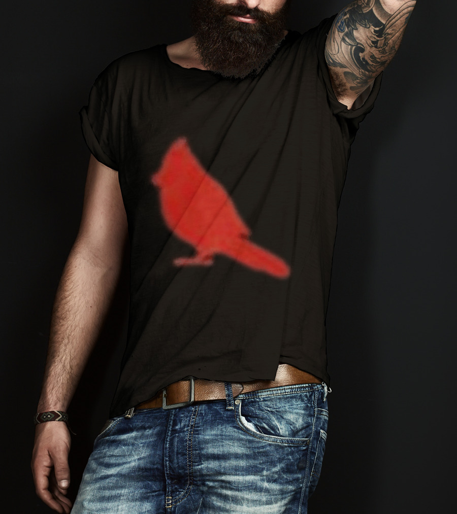 The Slumerican Cardinal Red Bird Stylized T-Shirt