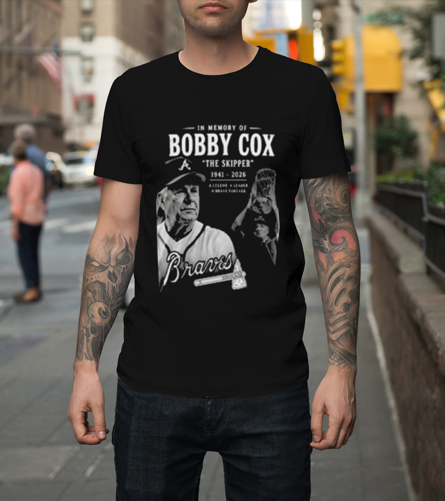 In Memory Of Bobby Cox The Skipper 1941 2026 Braves Legend Baseball Manager T-Shirt