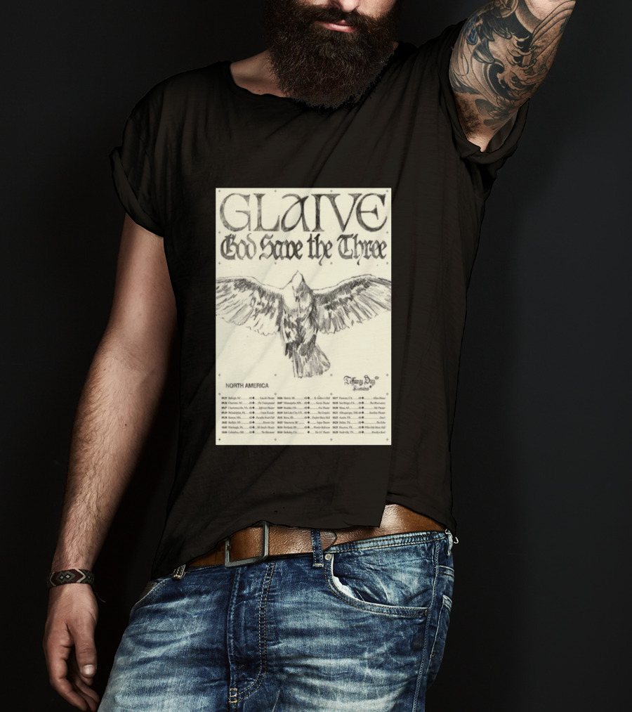 Glaive God Save The Three North America Tour 2026 Tiffany Day T-Shirt