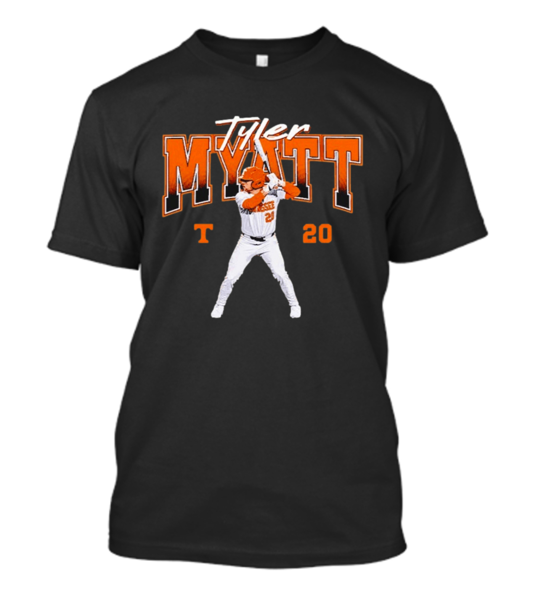 Tyler Myatt Tennessee Volunteers Baseball Player 20 T-Shirt