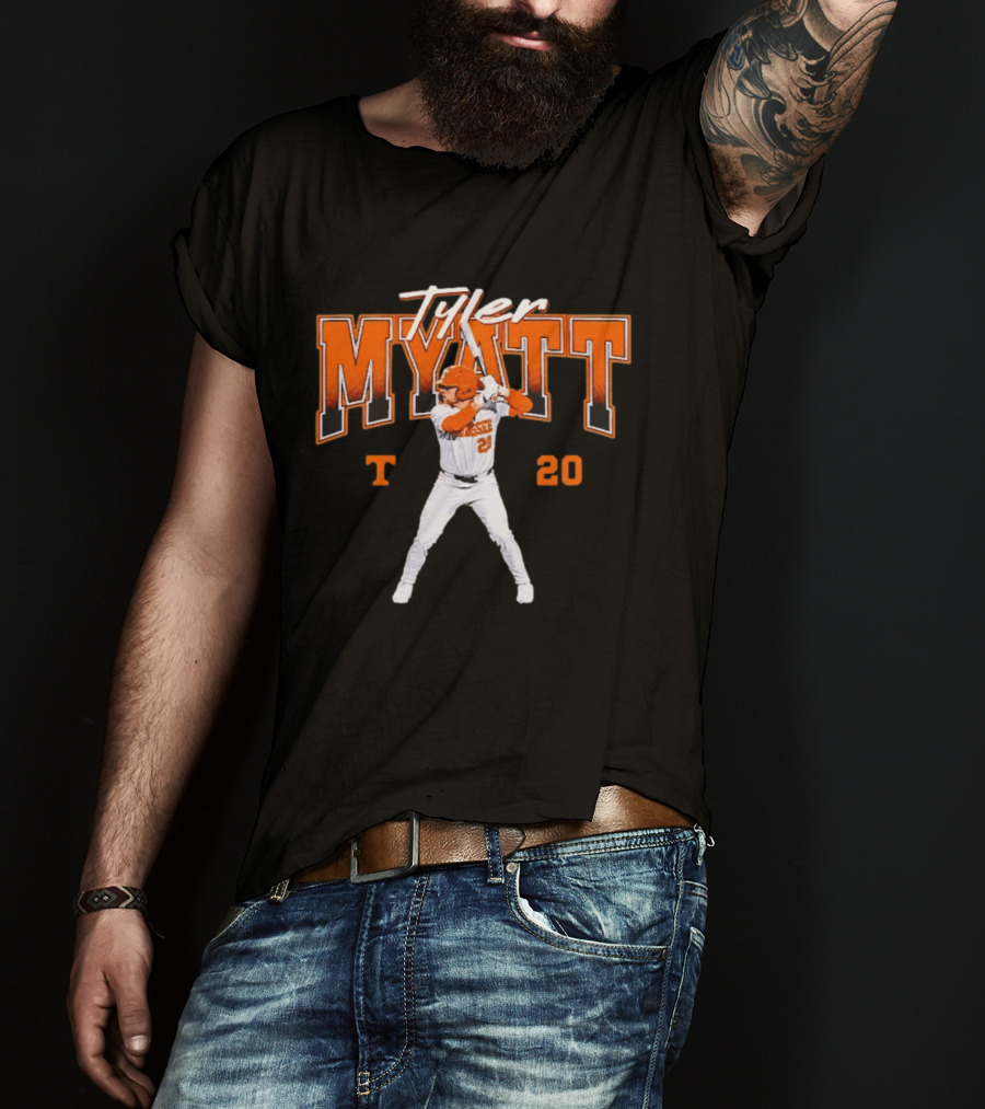 Tyler Myatt Tennessee Volunteers Baseball Player 20 T-Shirt