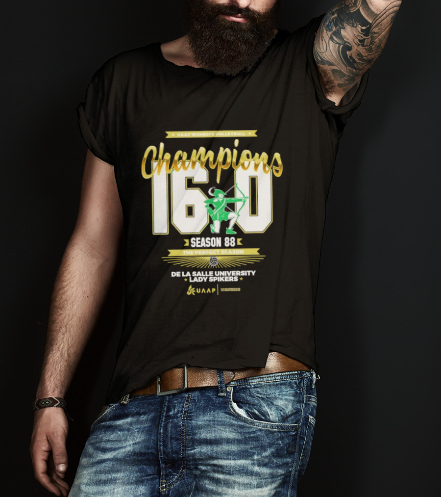UAAP Women's Volleyball Champions 16 0 Season 88 Perfect De La Salle Lady Spikers T-Shirt