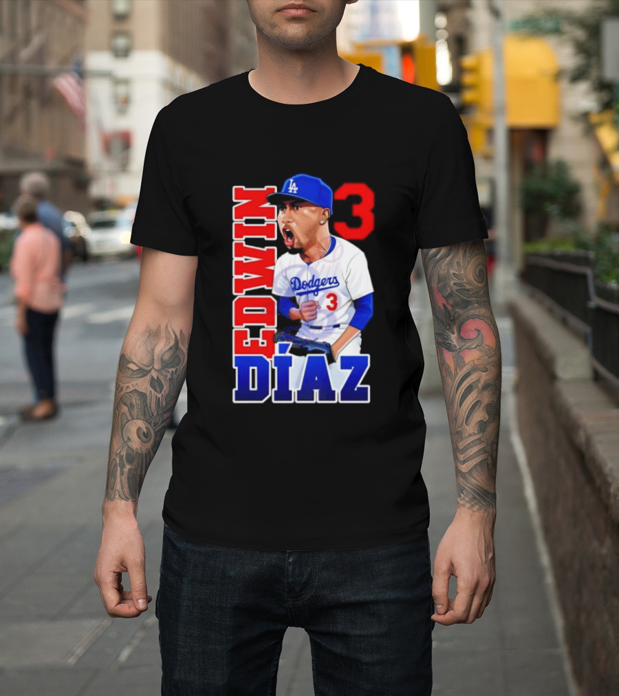 Los Angeles Dodgers Edwin Díaz Number 3 MLB Baseball 2026 T-Shirt