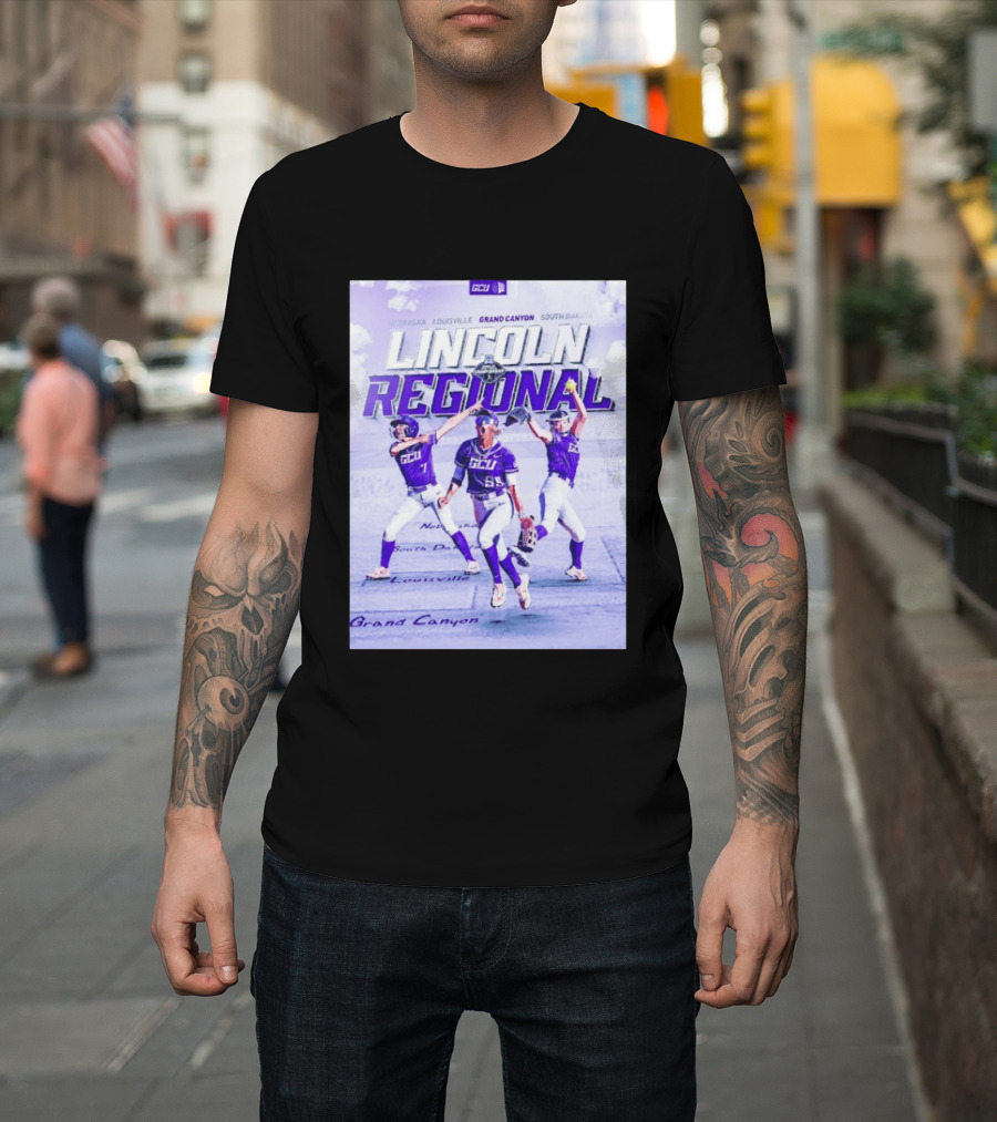 Grand Canyon Antelopes Softball Lincoln Regional Nebraska Louisville South Dakota GCU T-Shirt