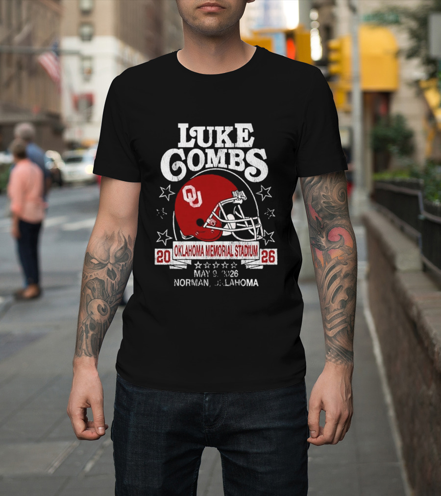 Luke Combs Oklahoma Memorial Stadium May 9 2026 Norman Oklahoma Tour T-Shirt