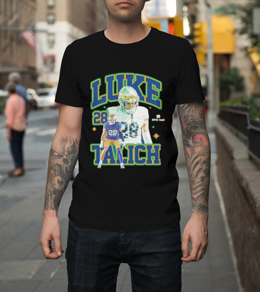 Notre Dame Football Luke Talich 28 Fighting Irish Player T-Shirt