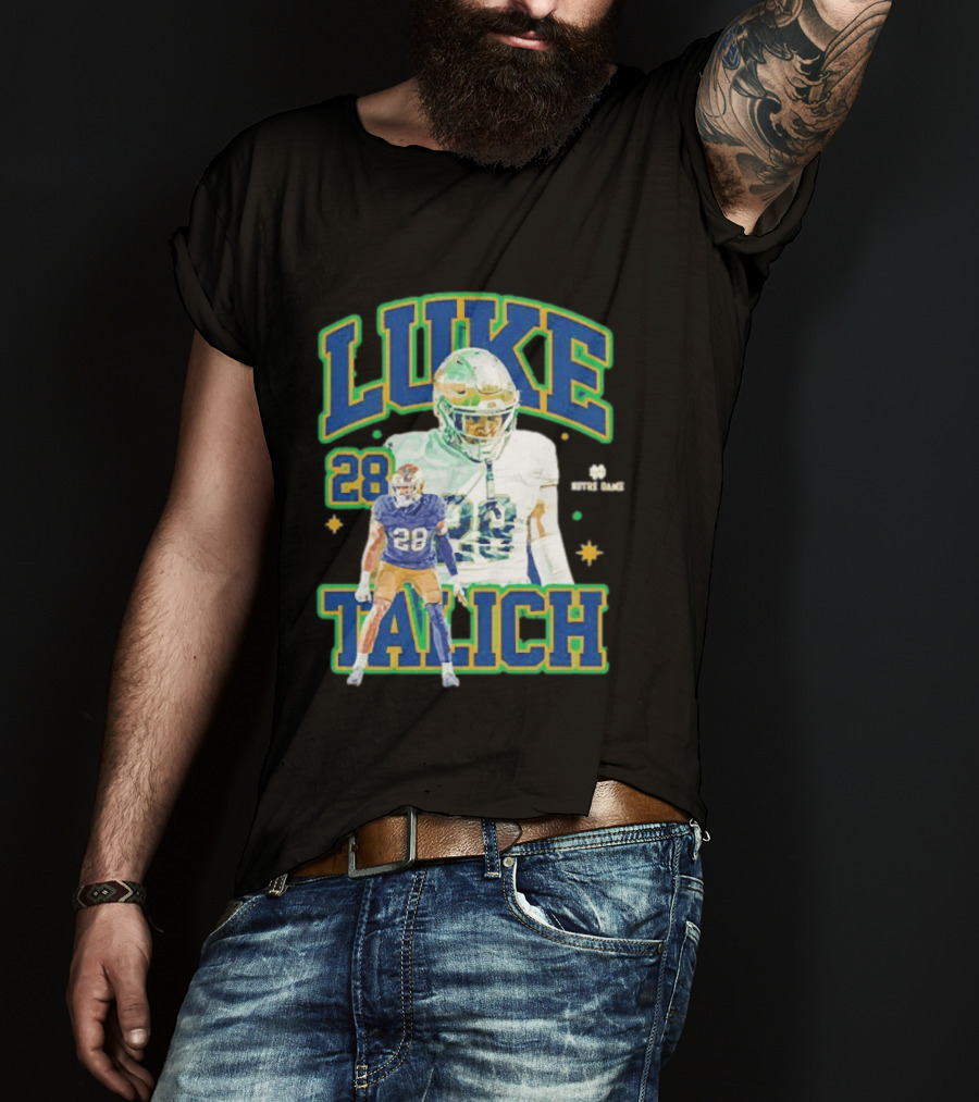 Notre Dame Football Luke Talich 28 Fighting Irish Player T-Shirt