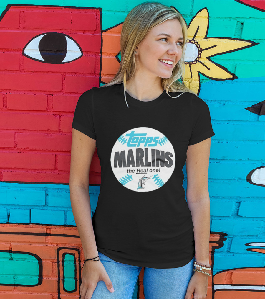 Topps Marlins The Real One MLB Miami T-Shirt