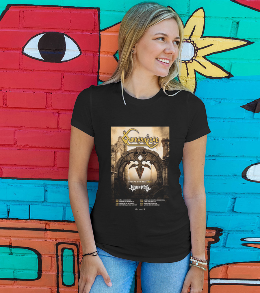 Queensryche Europe Summer 2026 Tour Dates Band T-Shirt