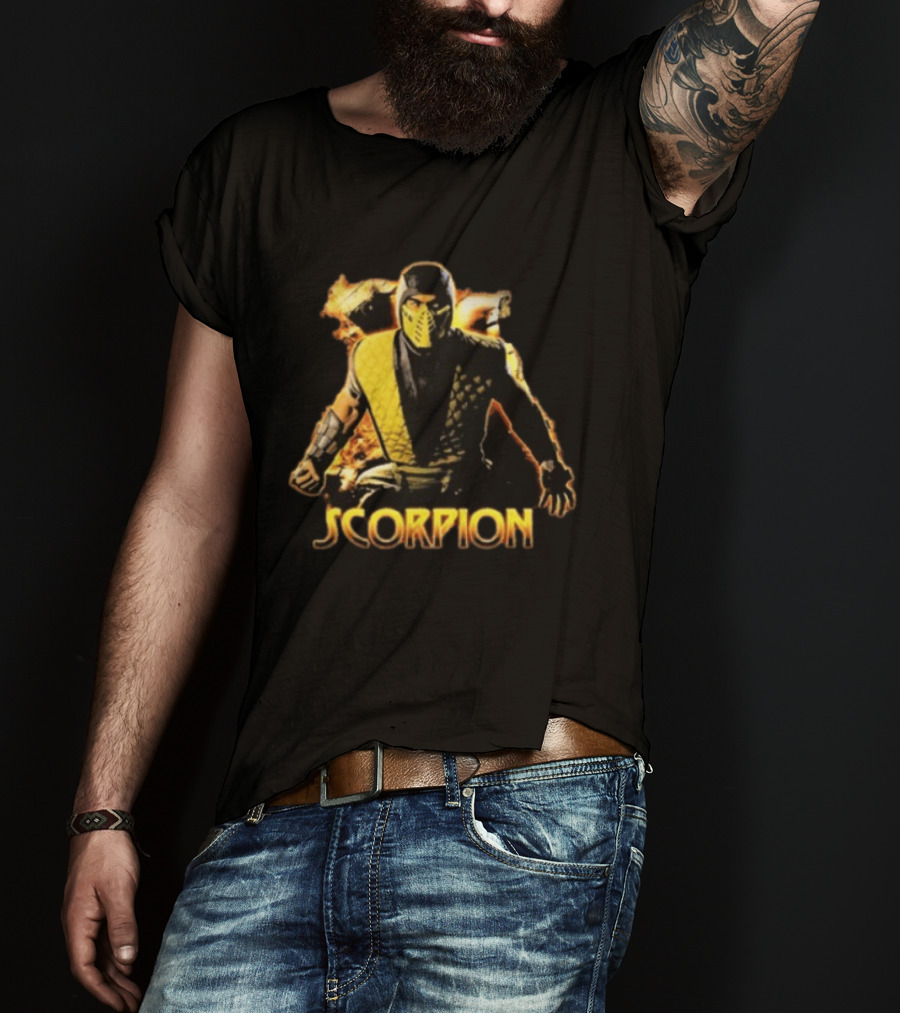Scorpion Get Over Here Mortal Kombat Character Fan T-Shirt