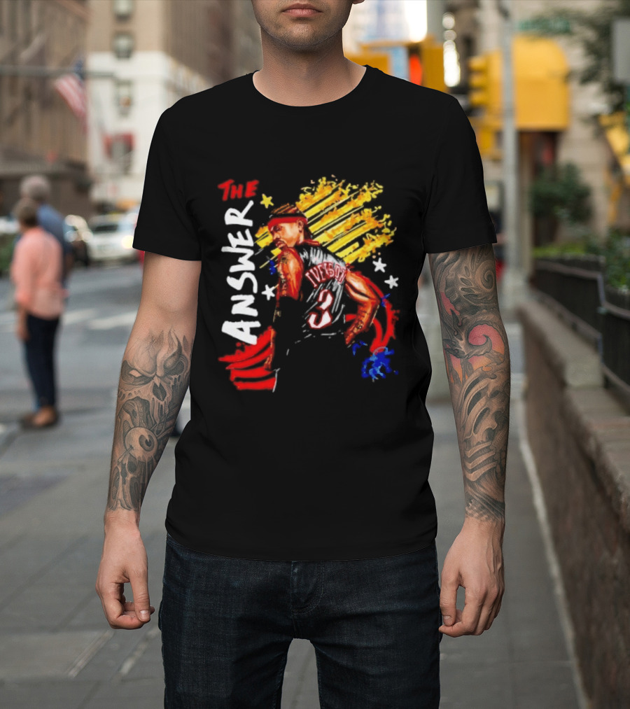 Allen Iverson The Answer Philadelphia 76ers Number 3 Basketball T-Shirt
