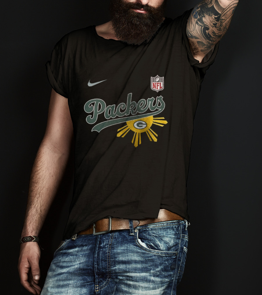 Nike NFL Green Bay Packers Filipino Sun Heritage T-Shirt