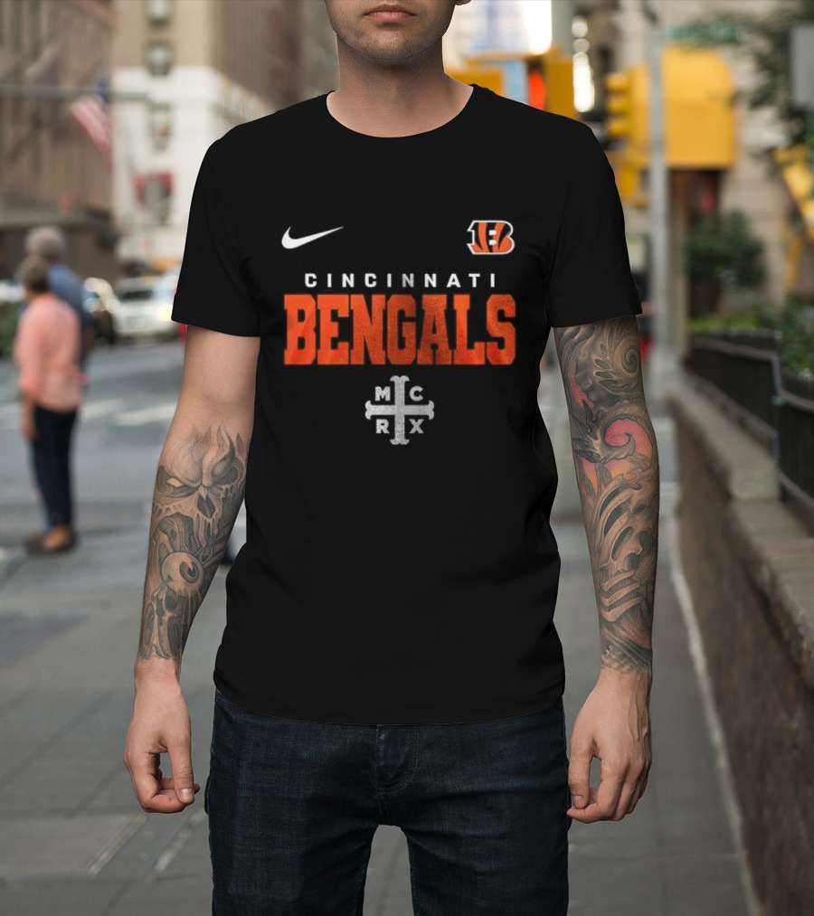 Cincinnati Bengals My Chemical Romance Black Parade Nike Collab T-Shirt