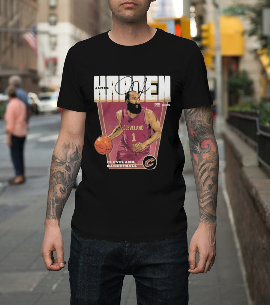 James Harden Cleveland Basketball 500 Level NBA Signature Edition T-Shirt