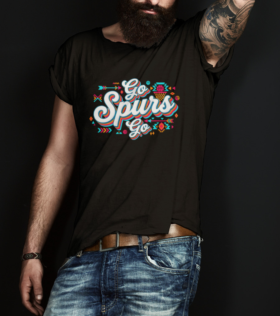 Go Spurs Go Basketball Southwest Vibes T-Shirt