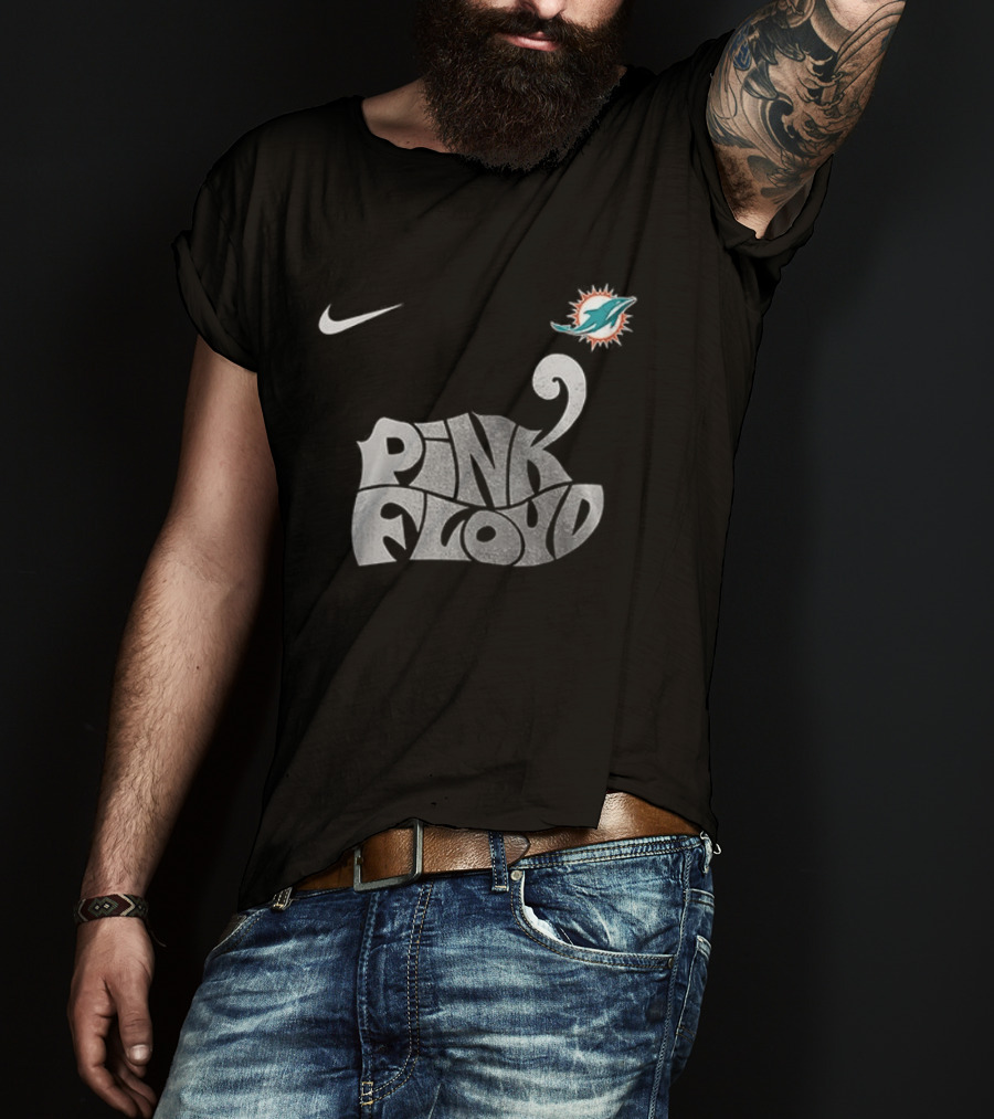 Nike Miami Dolphins Pink Floyd The Dark Side Of The Moon Collaboration T-Shirt