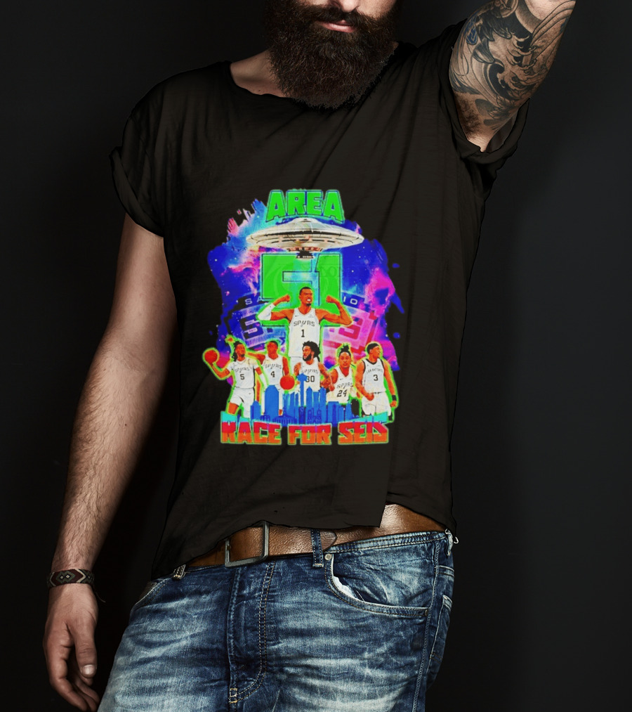Area 51 Spurs San Antonio Race For Seis T-Shirt