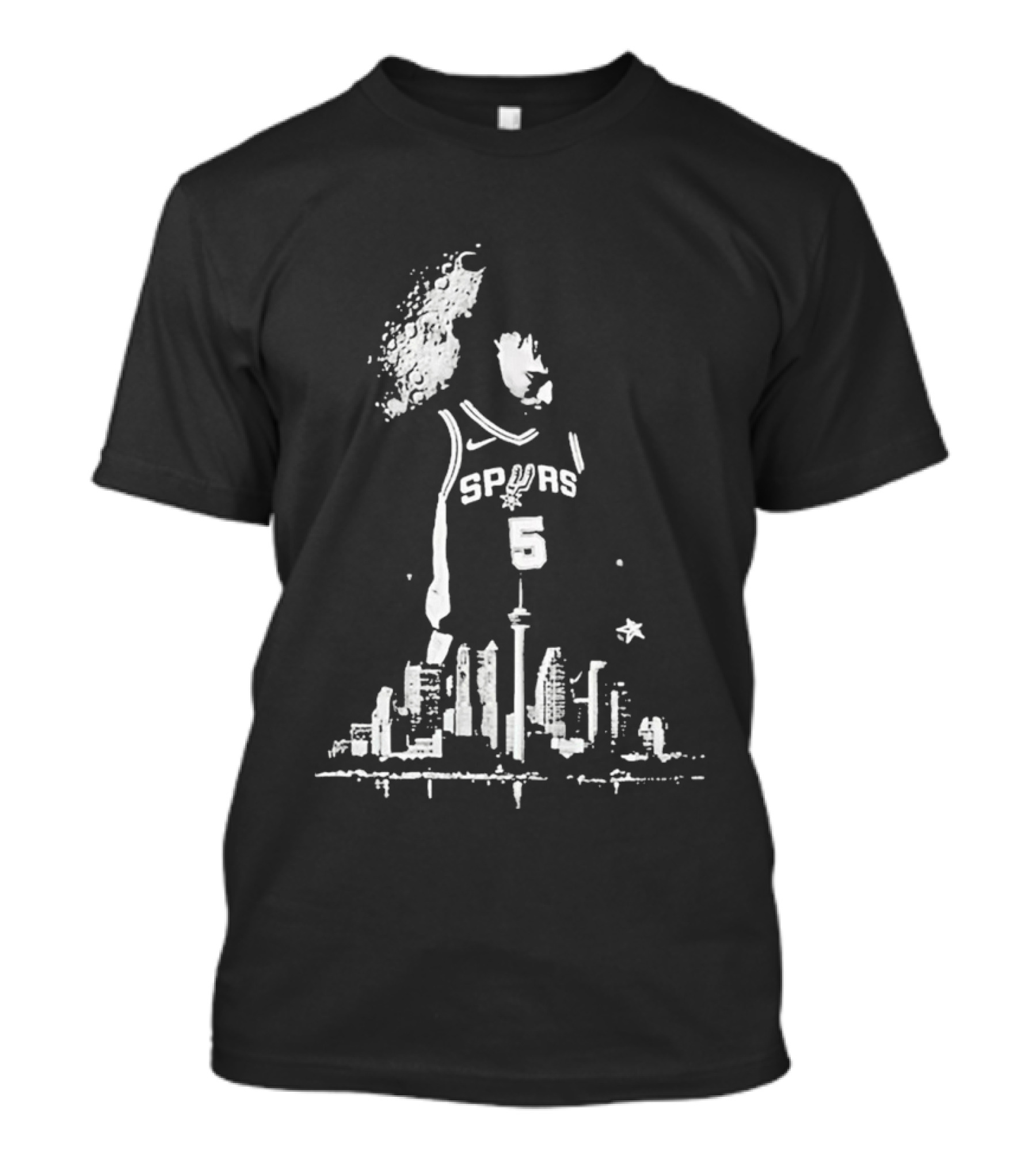 Stephon Castle Spurs Jersey San Antonio Skyline Basketball T-Shirt