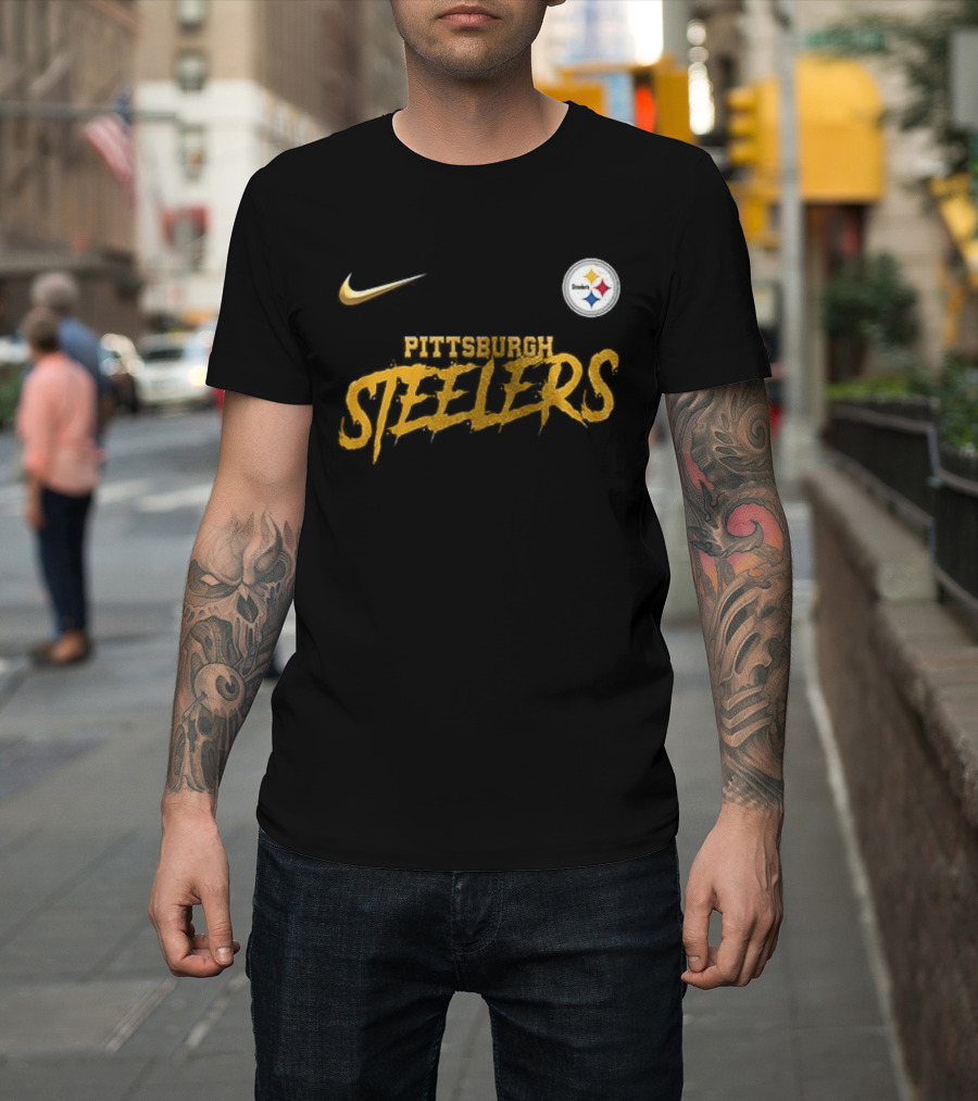 Pittsburgh Steelers Nike Puss In Boots Fear Me If You Dare Cartoon T-Shirt