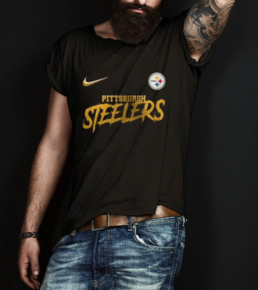 Pittsburgh Steelers Nike Puss In Boots Fear Me If You Dare Cartoon T-Shirt