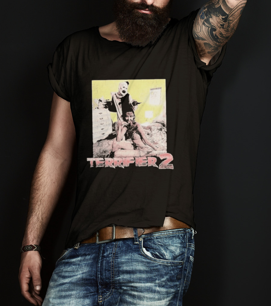 Terrifier 2 Art The Clown Scene Horror Movie T-Shirt