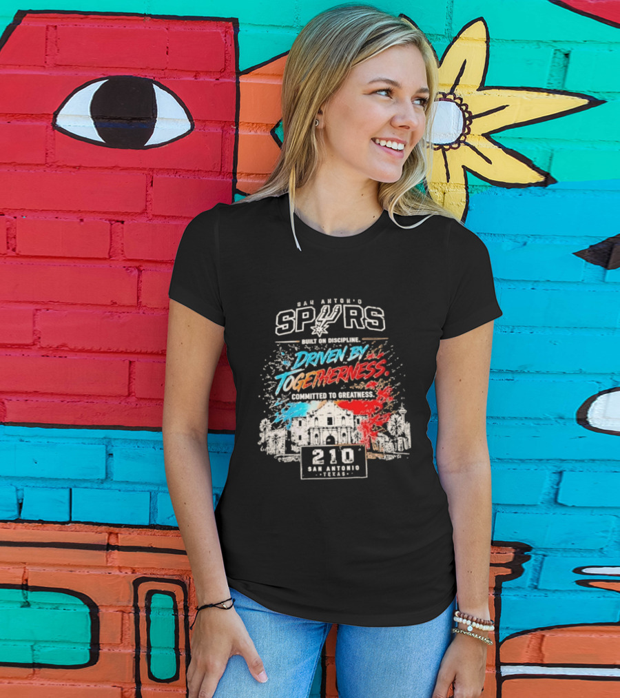 San Antonio Spurs Driven By Togetherness Built On Discipline 210 Texas Connection T-Shirt