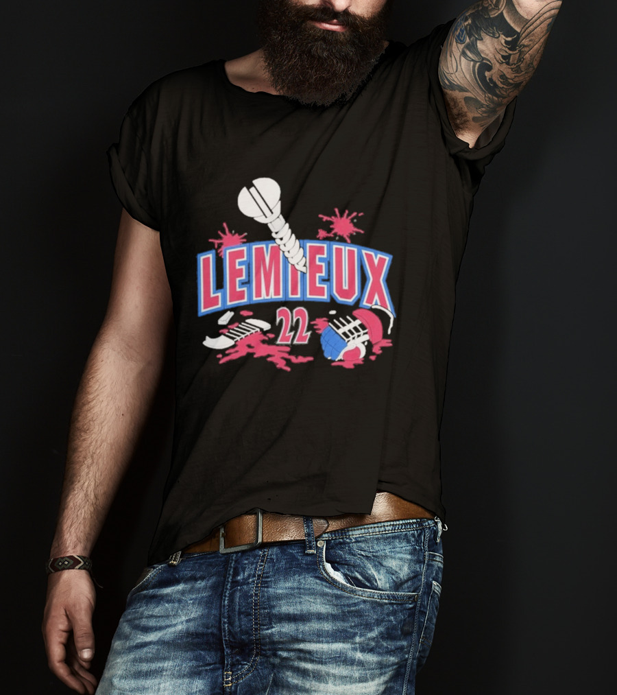 Lemieux 22 Screw Detroit Red Wings Hockey T-Shirt