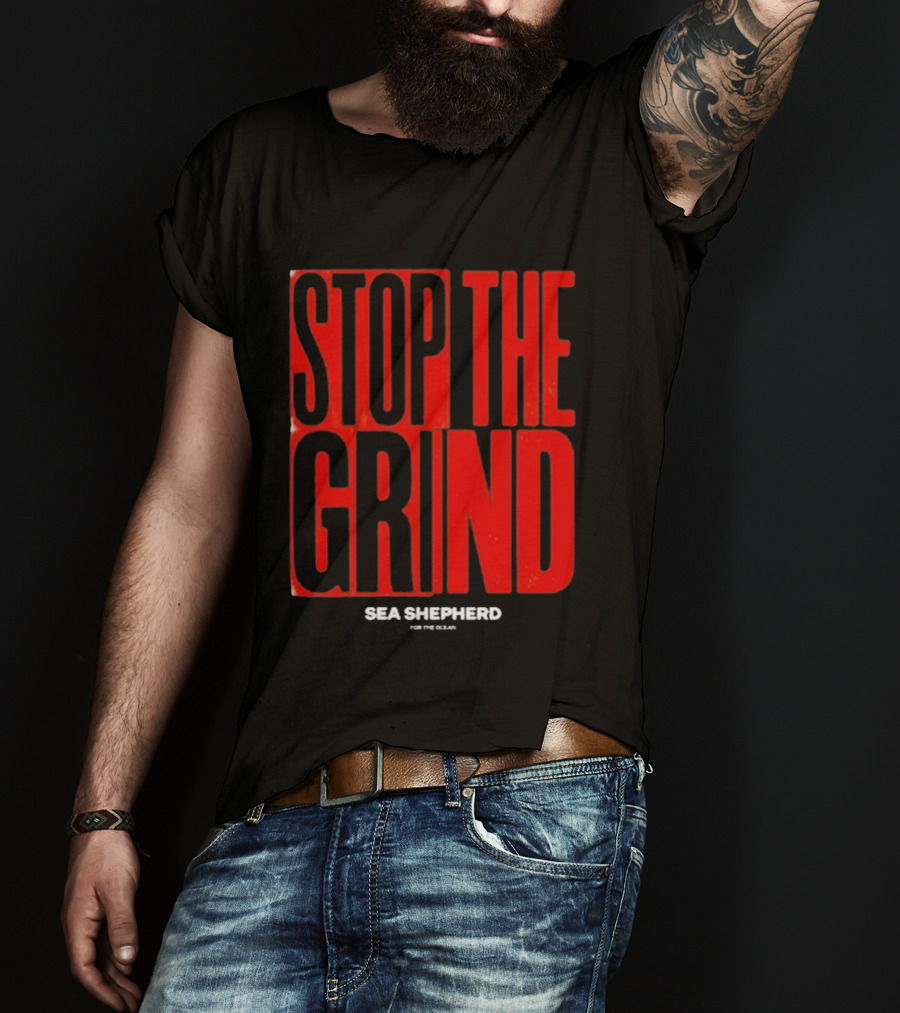 Sea Shepherd Stop The Grind Environmental Campaign T-Shirt