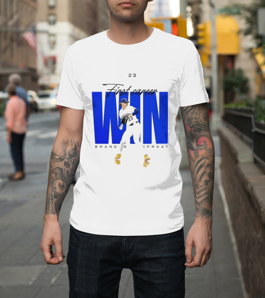Brandon Sproat 23 Brewers First Career Win T-Shirt