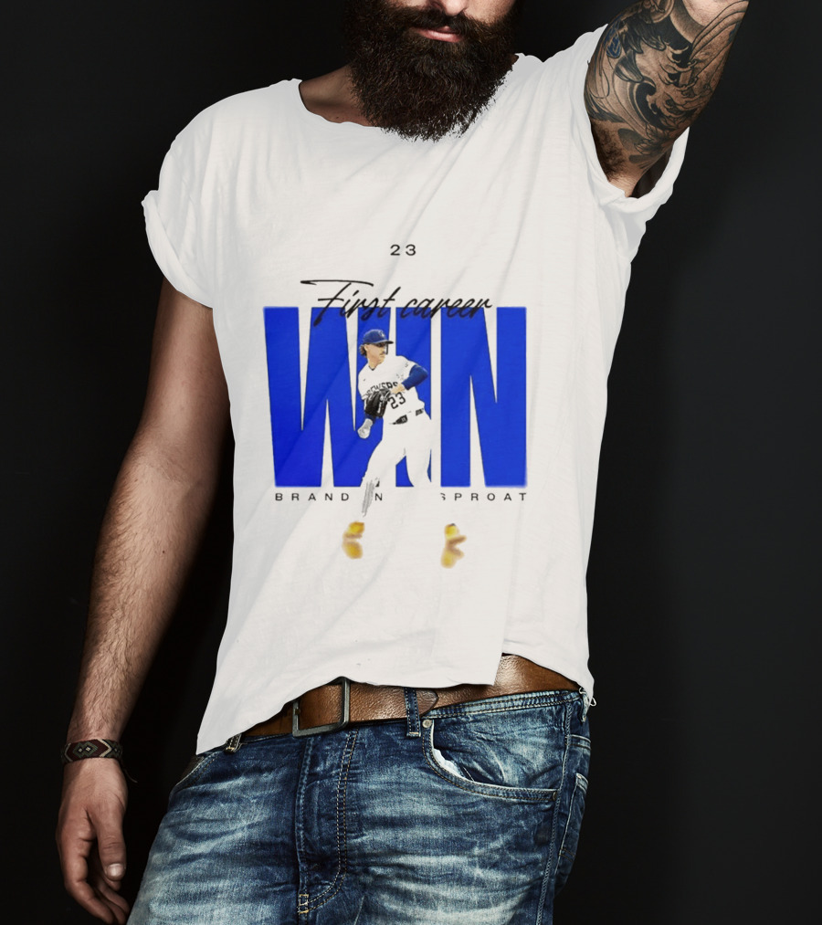Brandon Sproat 23 Brewers First Career Win T-Shirt