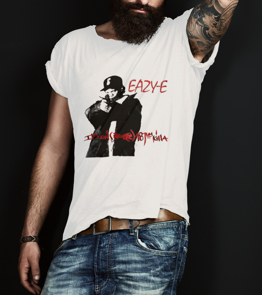 Eazy E It's On Dr. Dre 187um Killa Vintage Style Tribute 90s Hip Hop T-Shirt