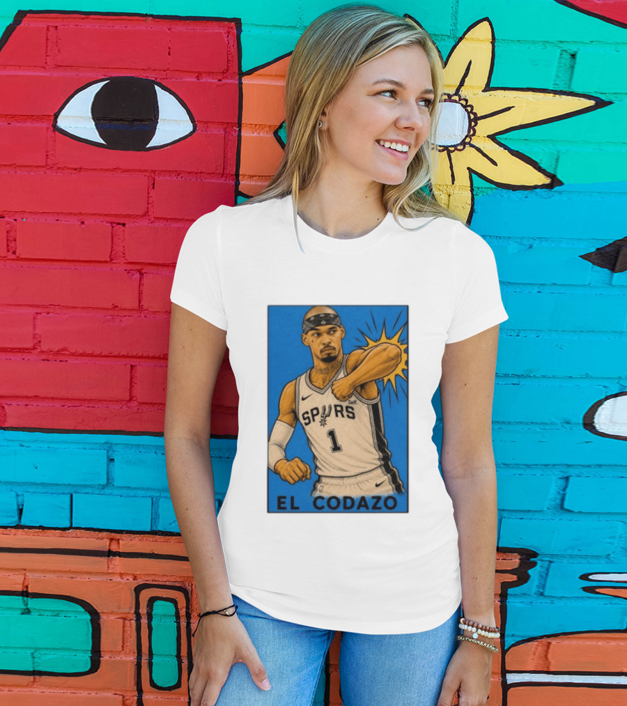 El Codazo Spurs NBA Card San Antonio Basketball Player T-Shirt