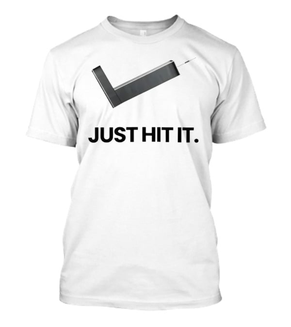 Just Hit It Nike Parody Putter Golf Satire T-Shirt