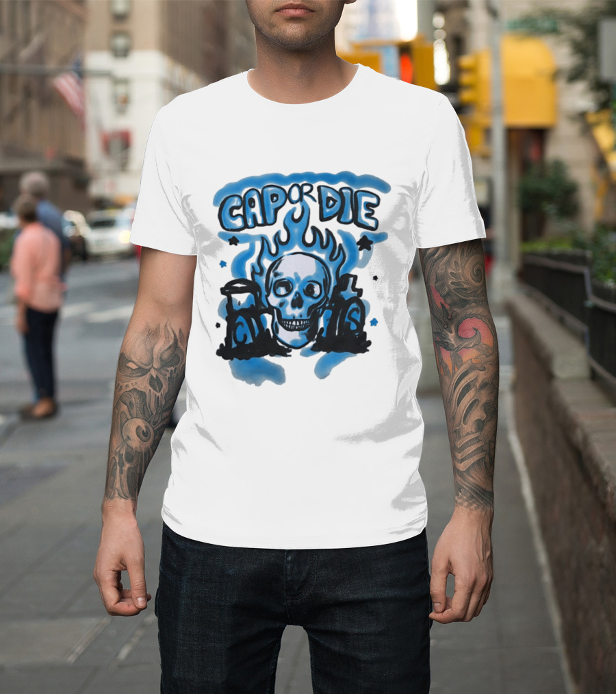 Cap Or Die Skull Flame T-Shirt