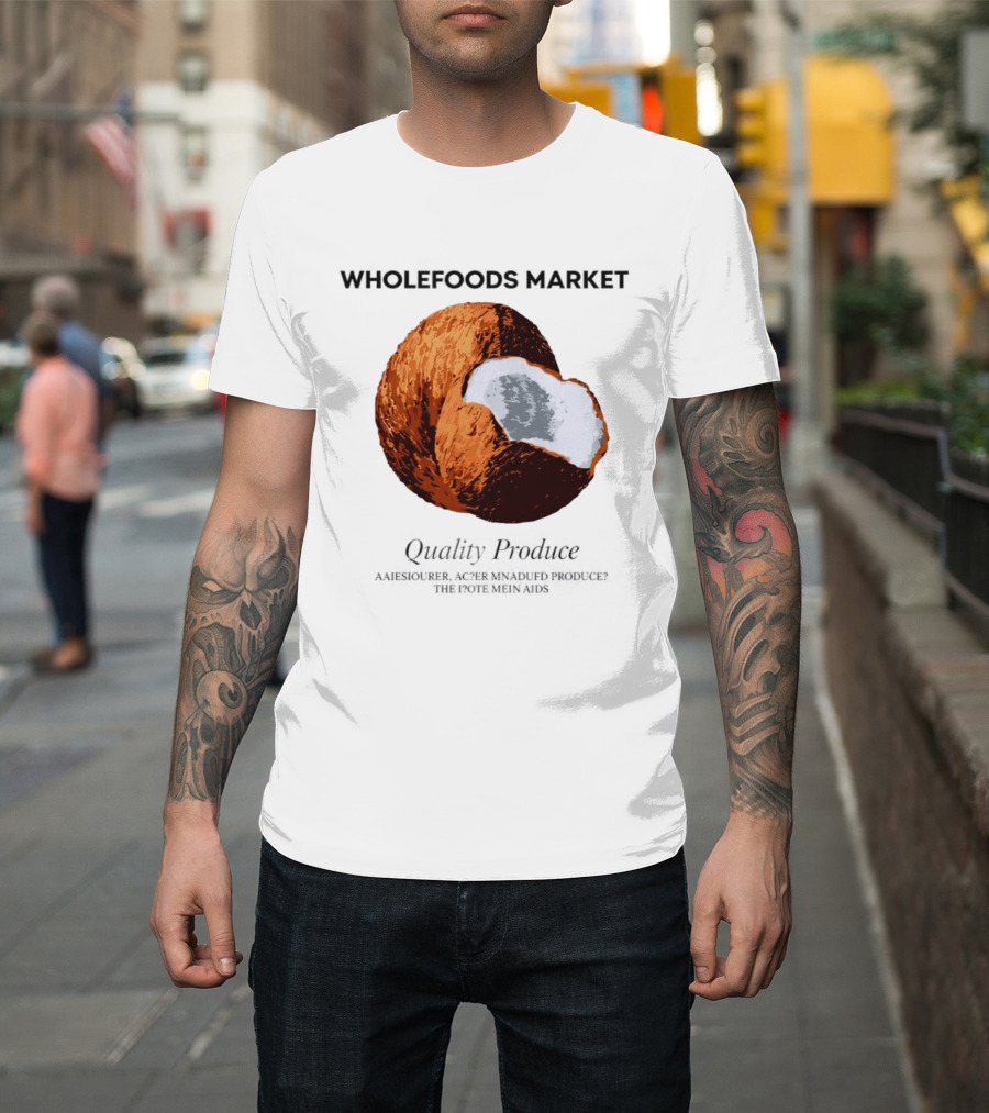 Wholefoods Market Quality Produce Organic Coconut T-Shirt