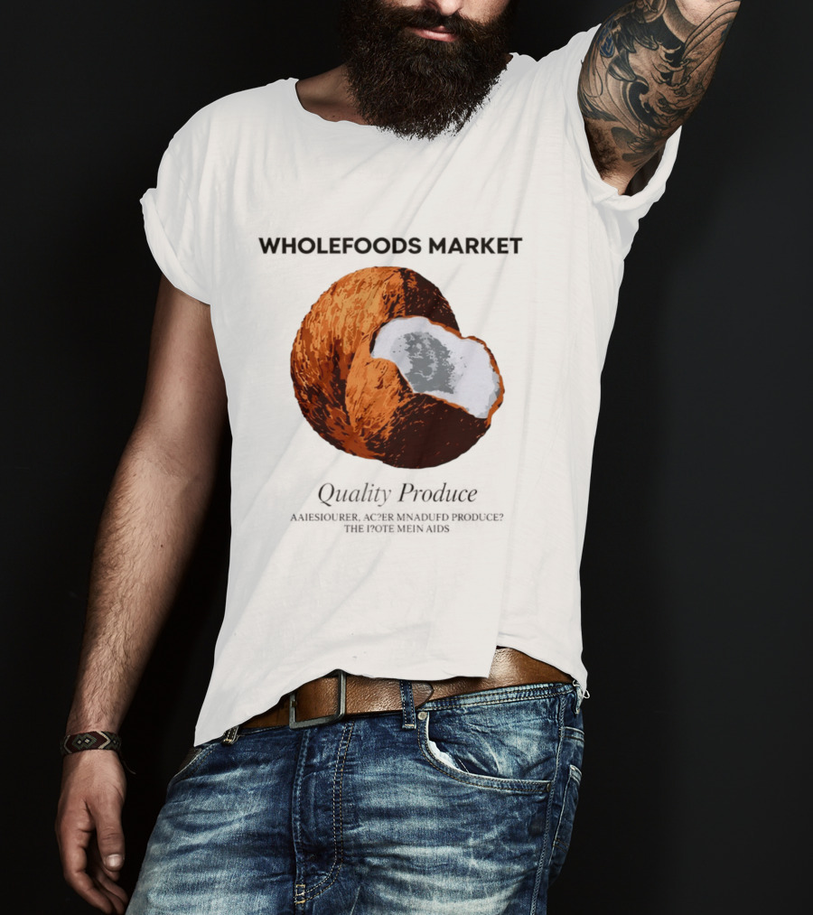 Wholefoods Market Quality Produce Organic Coconut T-Shirt
