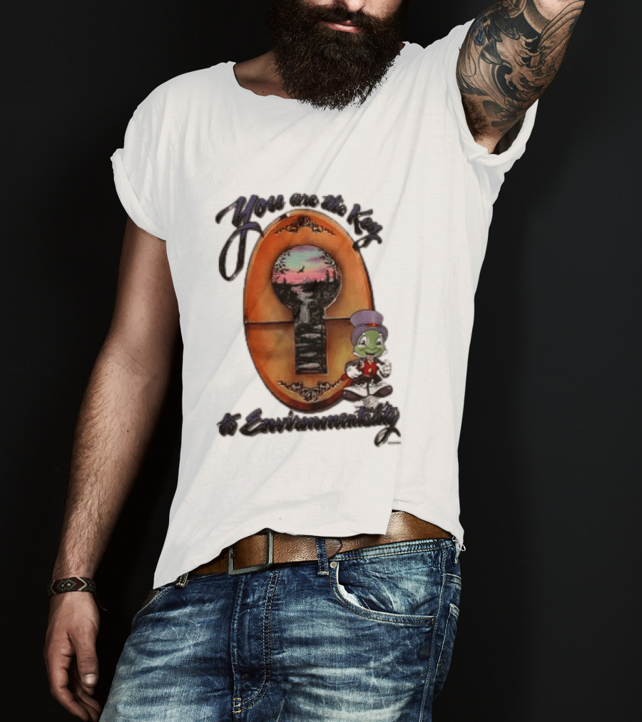 You Are The Key To Environmentality Keyhole Scene With Cartoon T-Shirt
