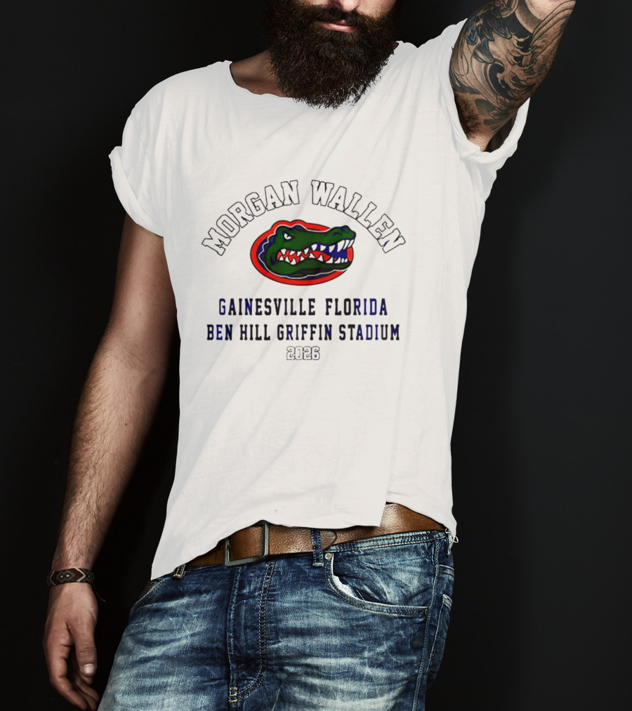 Morgan Wallen Florida Gators 2026 Gainesville Ben Hill Griffin Stadium T-Shirt