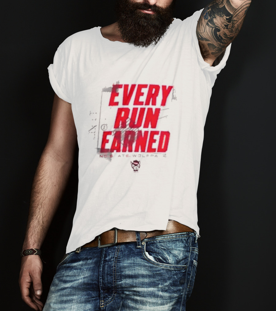 NC State Wolfpack Every Run Earned T-Shirt