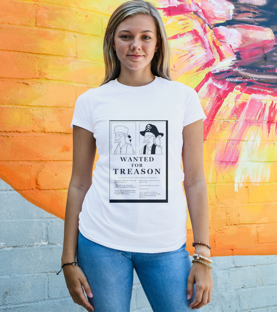 The Simpsons Wanted For Treason T-Shirt