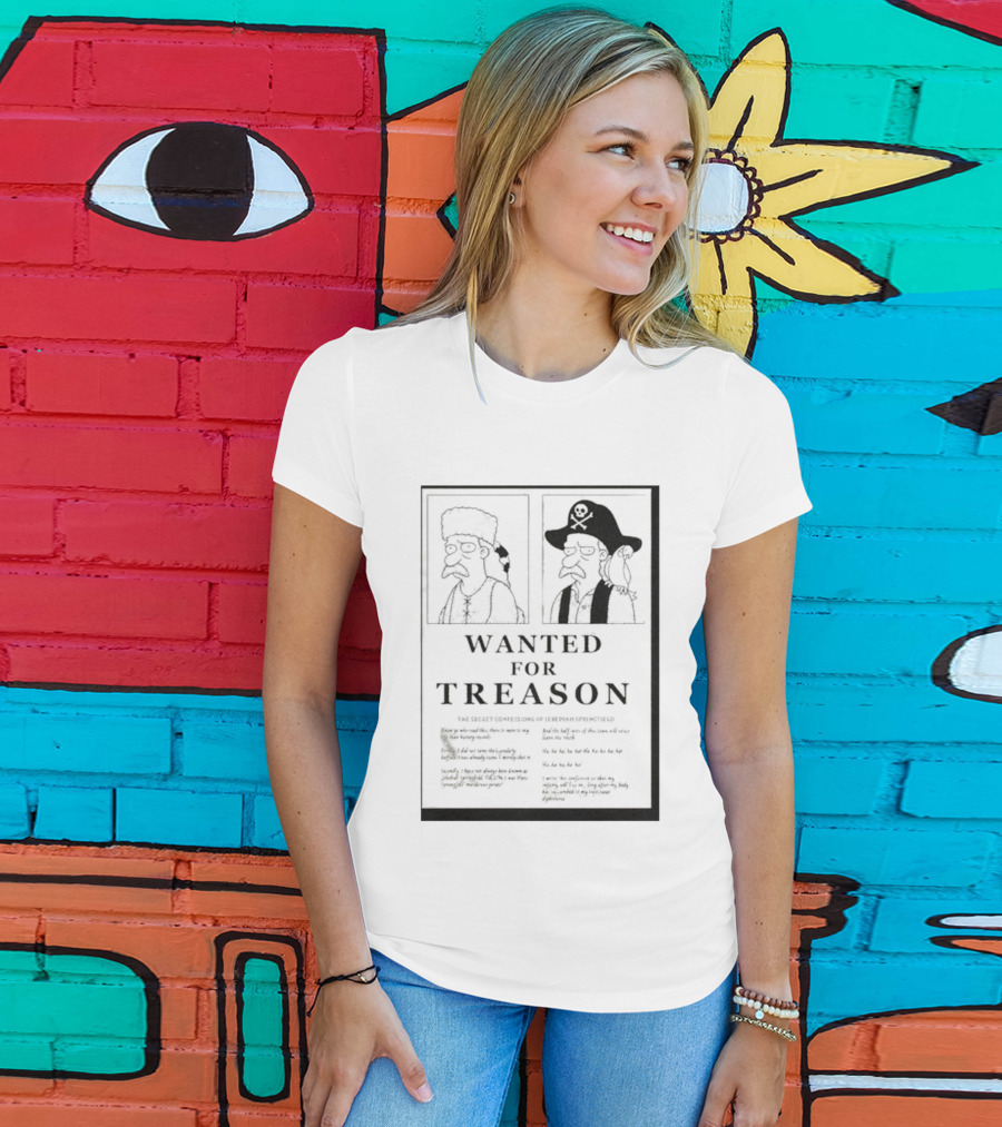 The Simpsons Wanted For Treason T-Shirt