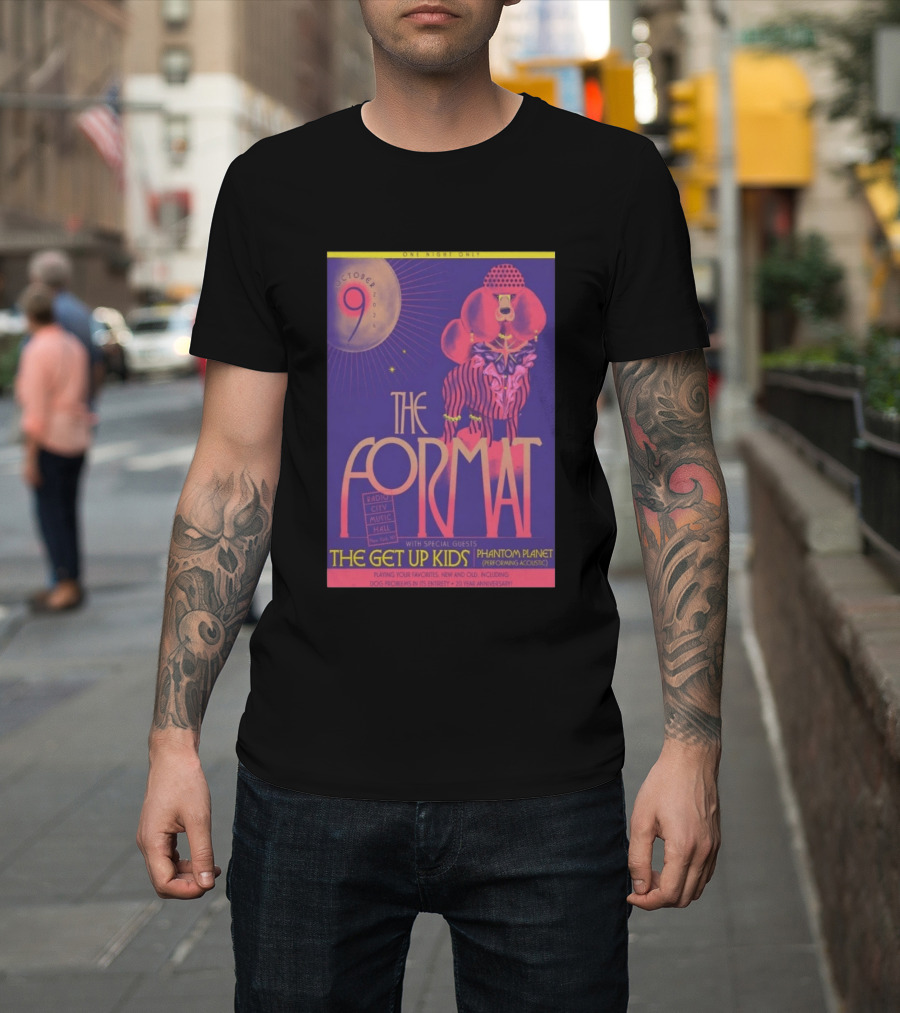 The Format October 9 2026 Radio City Music Hall New York The Get Up Kids Phantom Planet 20 Year Anniversary T-Shirt