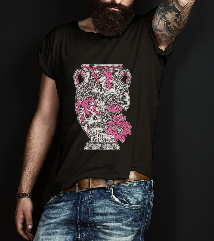 The Horrors Get Together Festival May 16 2026 Sheffield UK Skull Vase T-Shirt